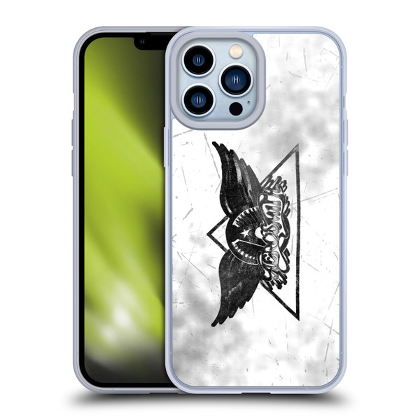 Aerosmith Black And White Triangle Winged Logo Soft Gel Case for Apple iPhone 13 Pro Max