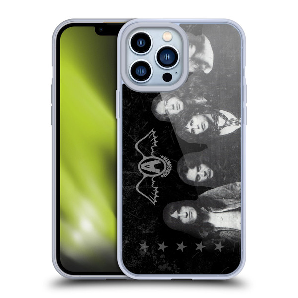 Aerosmith Black And White Vintage Photo Soft Gel Case for Apple iPhone 13 Pro Max