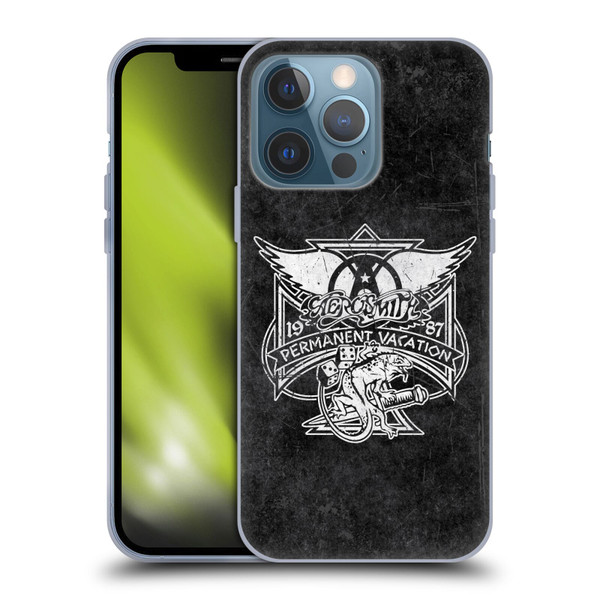 Aerosmith Black And White 1987 Permanent Vacation Soft Gel Case for Apple iPhone 13 Pro