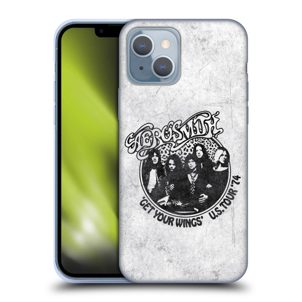 Aerosmith Black And White Get Your Wings US Tour Soft Gel Case for Apple iPhone 14