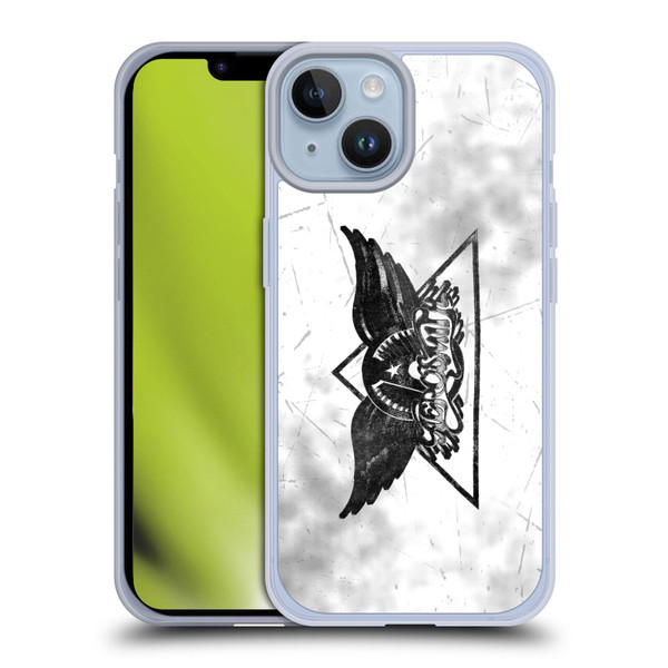Aerosmith Black And White Triangle Winged Logo Soft Gel Case for Apple iPhone 14