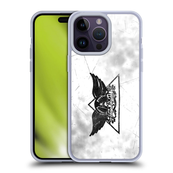 Aerosmith Black And White Triangle Winged Logo Soft Gel Case for Apple iPhone 14 Pro Max