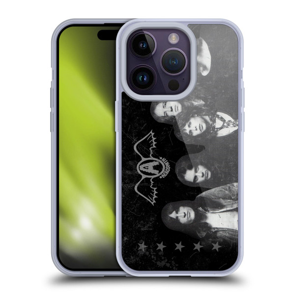 Aerosmith Black And White Vintage Photo Soft Gel Case for Apple iPhone 14 Pro