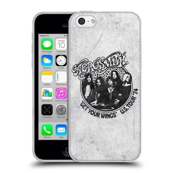 Aerosmith Black And White Get Your Wings US Tour Soft Gel Case for Apple iPhone 5c