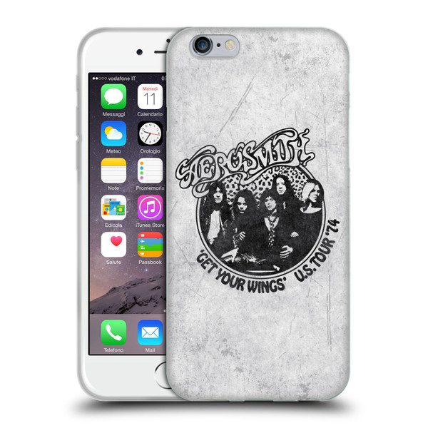 Aerosmith Black And White Get Your Wings US Tour Soft Gel Case for Apple iPhone 6 / iPhone 6s