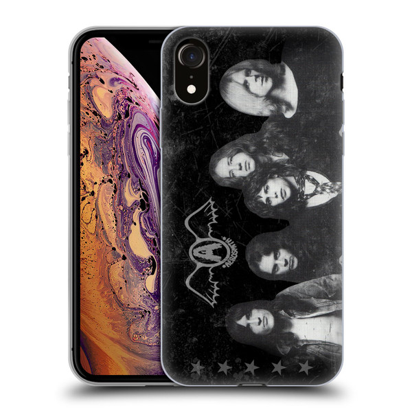 Aerosmith Black And White Vintage Photo Soft Gel Case for Apple iPhone XR