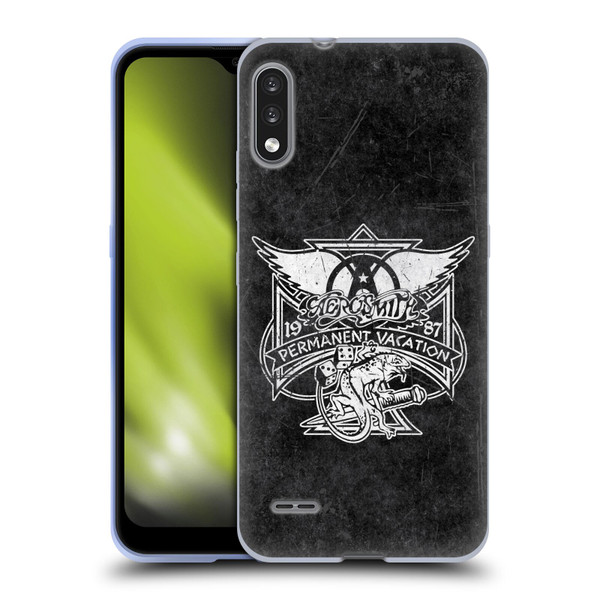 Aerosmith Black And White 1987 Permanent Vacation Soft Gel Case for LG K22