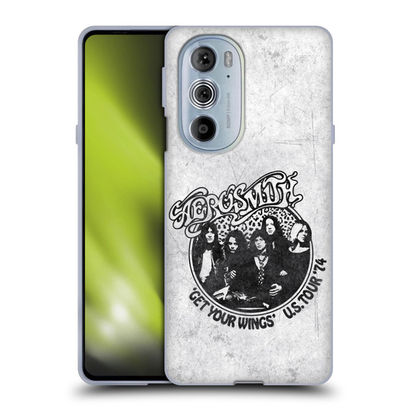 Aerosmith Black And White Get Your Wings US Tour Soft Gel Case for Motorola Edge X30