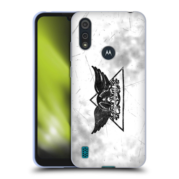 Aerosmith Black And White Triangle Winged Logo Soft Gel Case for Motorola Moto E6s (2020)
