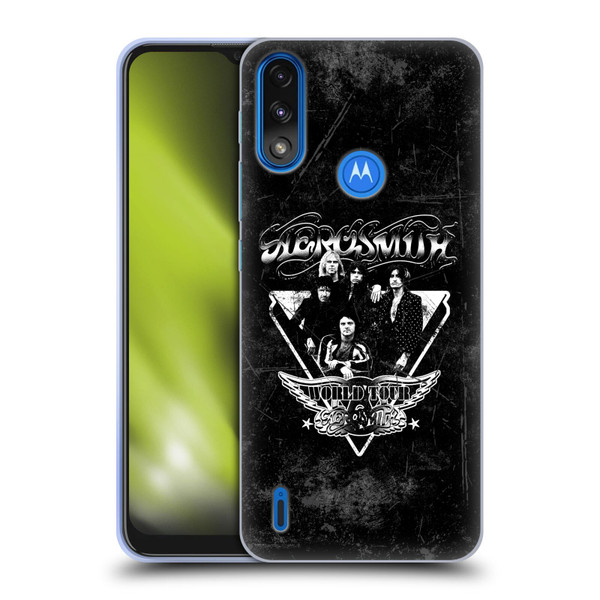 Aerosmith Black And White World Tour Soft Gel Case for Motorola Moto E7 Power / Moto E7i Power