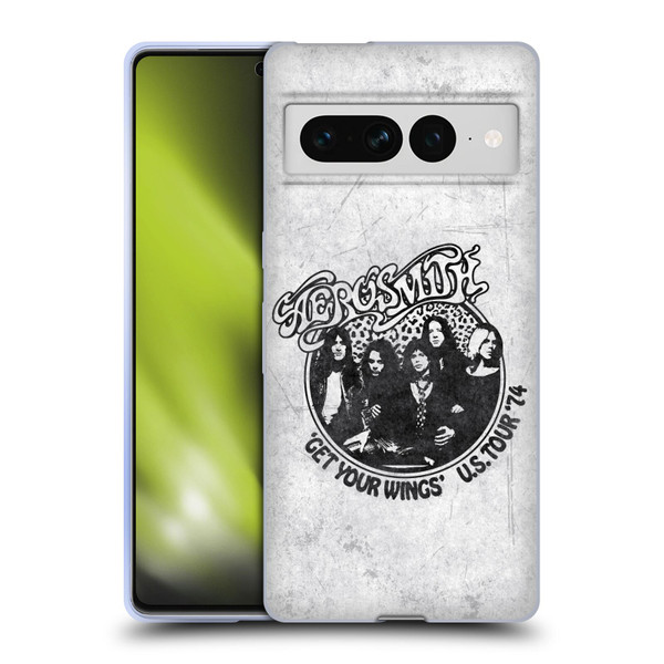 Aerosmith Black And White Get Your Wings US Tour Soft Gel Case for Google Pixel 7 Pro