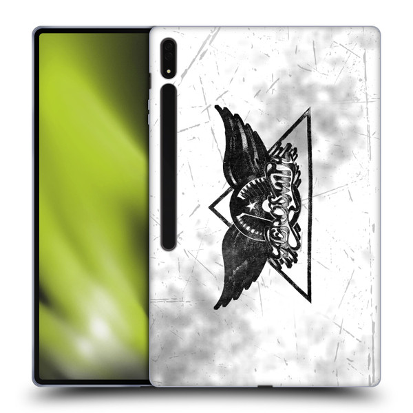 Aerosmith Black And White Triangle Winged Logo Soft Gel Case for Samsung Galaxy Tab S8 Ultra