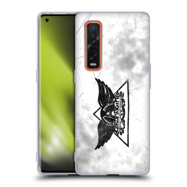 Aerosmith Black And White Triangle Winged Logo Soft Gel Case for OPPO Find X2 Pro 5G