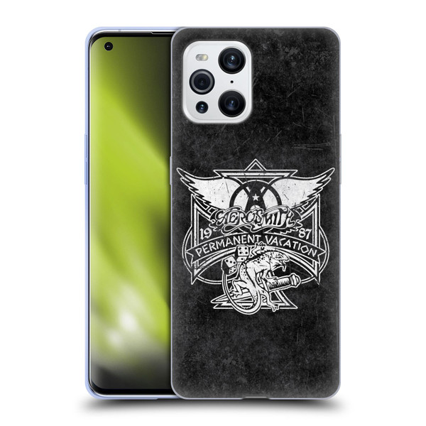 Aerosmith Black And White 1987 Permanent Vacation Soft Gel Case for OPPO Find X3 / Pro