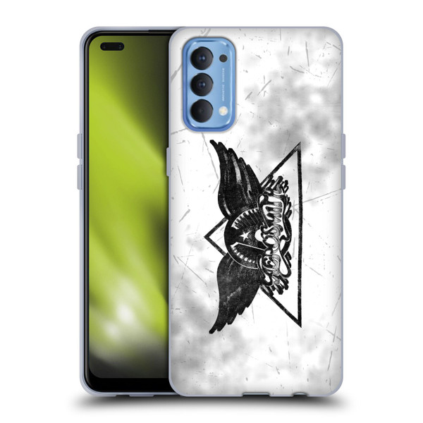 Aerosmith Black And White Triangle Winged Logo Soft Gel Case for OPPO Reno 4 5G