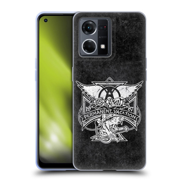 Aerosmith Black And White 1987 Permanent Vacation Soft Gel Case for OPPO Reno8 4G