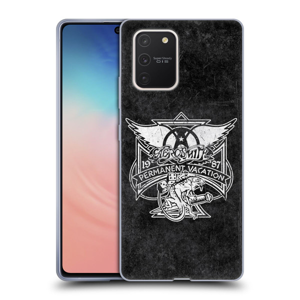Aerosmith Black And White 1987 Permanent Vacation Soft Gel Case for Samsung Galaxy S10 Lite