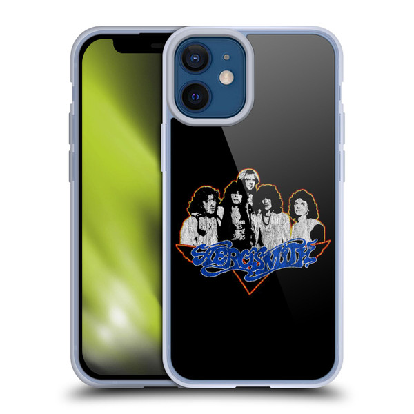 Aerosmith Classics Group Photo Vintage Soft Gel Case for Apple iPhone 12 Mini