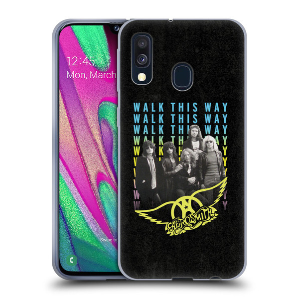Aerosmith Classics Walk This Way Soft Gel Case for Samsung Galaxy A40 (2019)