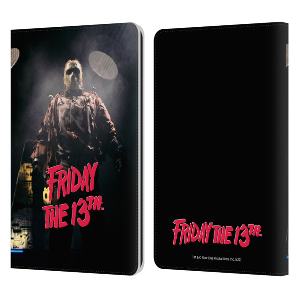 Friday the 13th: Jason X Comic Art And Logos Jason Voorhees Leather Book Wallet Case Cover For Amazon Kindle Paperwhite 1 / 2 / 3