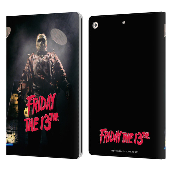 Friday the 13th: Jason X Comic Art And Logos Jason Voorhees Leather Book Wallet Case Cover For Apple iPad 10.2 2019/2020/2021