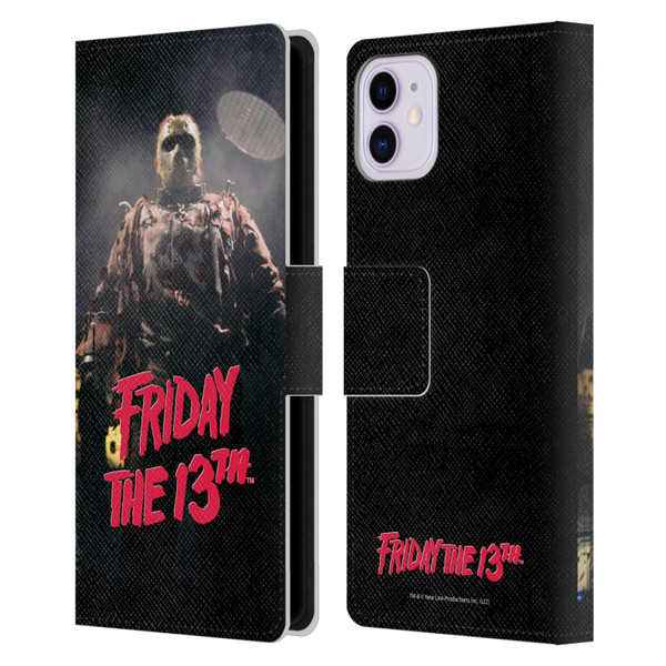 Friday the 13th: Jason X Comic Art And Logos Jason Voorhees Leather Book Wallet Case Cover For Apple iPhone 11