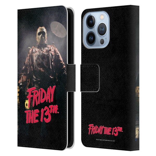 Friday the 13th: Jason X Graphics Jason Voorhees Leather Book Wallet Case Cover For Apple iPhone 13 Pro