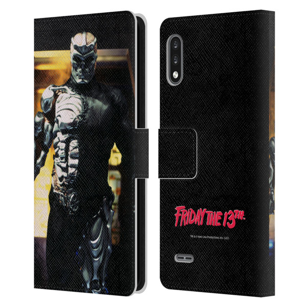 Friday the 13th: Jason X Comic Art And Logos Jason Cyborg Leather Book Wallet Case Cover For LG K22