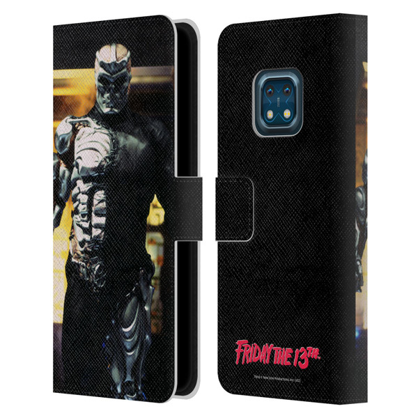 Friday the 13th: Jason X Comic Art And Logos Jason Cyborg Leather Book Wallet Case Cover For Nokia XR20