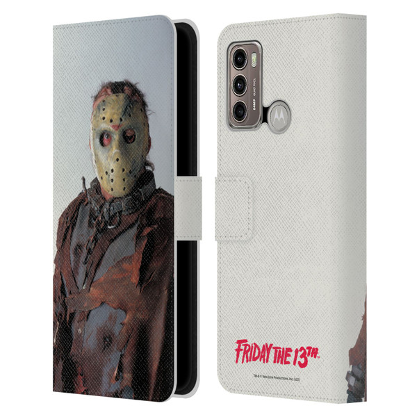 Friday the 13th: Jason X Comic Art And Logos Jason Leather Book Wallet Case Cover For Motorola Moto G60 / Moto G40 Fusion