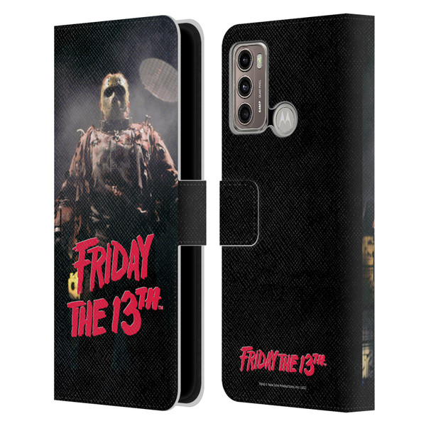 Friday the 13th: Jason X Comic Art And Logos Jason Voorhees Leather Book Wallet Case Cover For Motorola Moto G60 / Moto G40 Fusion
