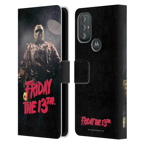 Friday the 13th: Jason X Comic Art And Logos Jason Voorhees Leather Book Wallet Case Cover For Motorola Moto G10 / Moto G20 / Moto G30