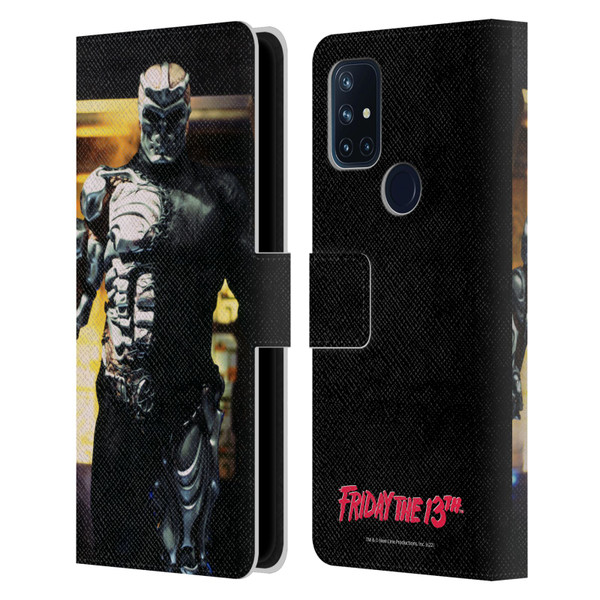 Friday the 13th: Jason X Comic Art And Logos Jason Cyborg Leather Book Wallet Case Cover For OnePlus Nord N10 5G