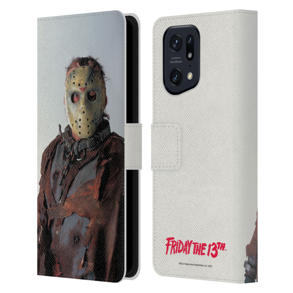 Friday the 13th: Jason X Comic Art And Logos Jason Leather Book Wallet Case Cover For OPPO Find X5 Pro