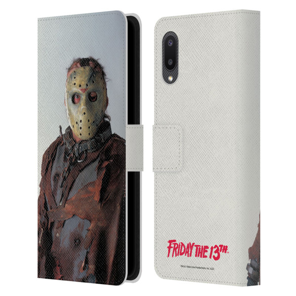 Friday the 13th: Jason X Comic Art And Logos Jason Leather Book Wallet Case Cover For Samsung Galaxy A02/M02 (2021)