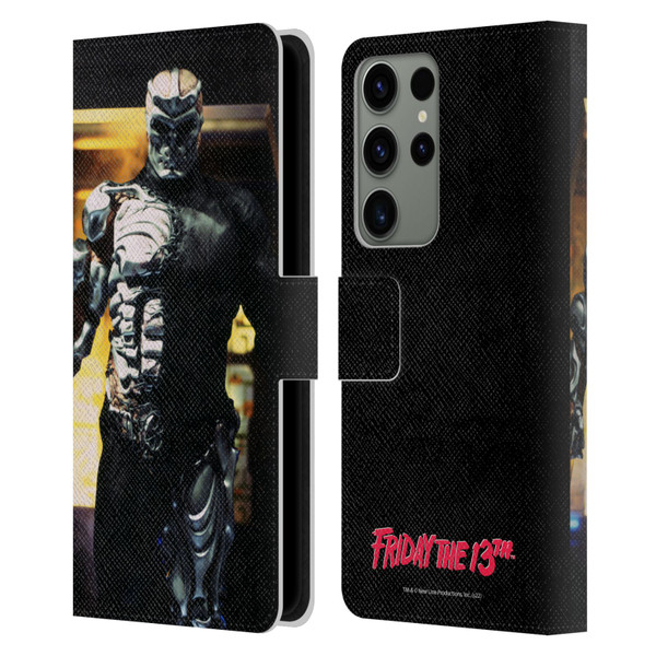 Friday the 13th: Jason X Comic Art And Logos Jason Cyborg Leather Book Wallet Case Cover For Samsung Galaxy S23 Ultra 5G