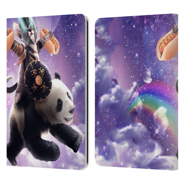 Random Galaxy Mixed Designs Warrior Cat Riding Panda Leather Book Wallet Case Cover For Amazon Kindle Paperwhite 1 / 2 / 3