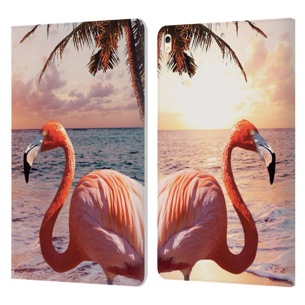 Random Galaxy Mixed Designs Flamingos & Palm Trees Leather Book Wallet Case Cover For Apple iPad Pro 10.5 (2017)