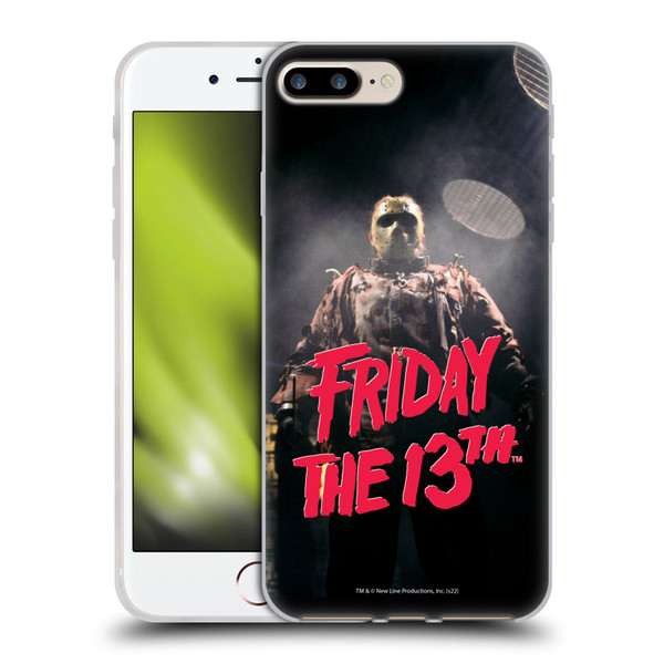 Friday the 13th: Jason X Comic Art And Logos Jason Voorhees Soft Gel Case for Apple iPhone 7 Plus / iPhone 8 Plus