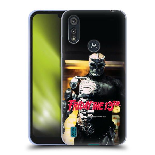 Friday the 13th: Jason X Comic Art And Logos Black And Red Soft Gel Case for Motorola Moto E6s (2020)