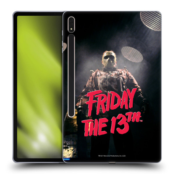 Friday the 13th: Jason X Comic Art And Logos Jason Voorhees Soft Gel Case for Samsung Galaxy Tab S8 Plus