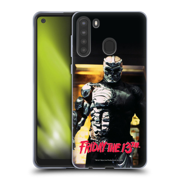 Friday the 13th: Jason X Comic Art And Logos Black And Red Soft Gel Case for Samsung Galaxy A21 (2020)