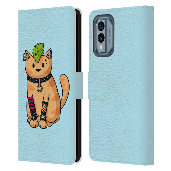 Beth Wilson Doodlecats Punk 2 Leather Book Wallet Case Cover For Nokia X30