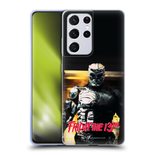 Friday the 13th: Jason X Comic Art And Logos Black And Red Soft Gel Case for Samsung Galaxy S21 Ultra 5G