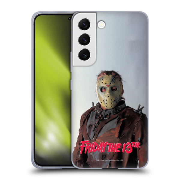 Friday the 13th: Jason X Comic Art And Logos 80th Anniversary Newspaper Soft Gel Case for Samsung Galaxy S22 5G
