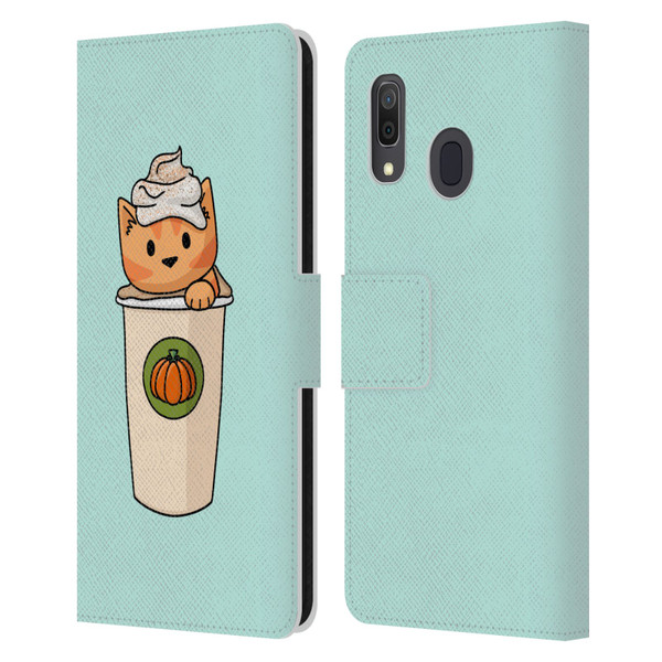 Beth Wilson Doodlecats Pumpkin Spice Latte Leather Book Wallet Case Cover For Samsung Galaxy A33 5G (2022)