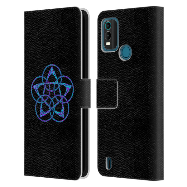 Beth Wilson Celtic Knot Stars Blue & Purple Circles Leather Book Wallet Case Cover For Nokia G11 Plus