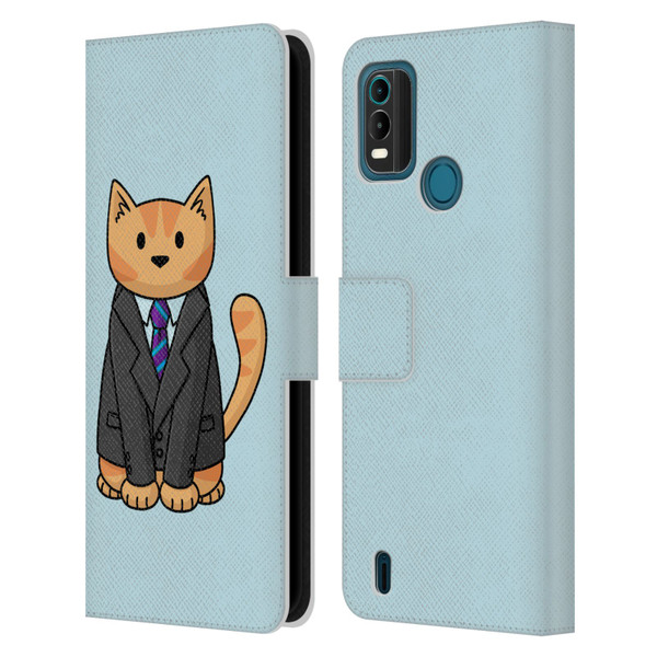 Beth Wilson Doodle Cats 2 Business Suit Leather Book Wallet Case Cover For Nokia G11 Plus