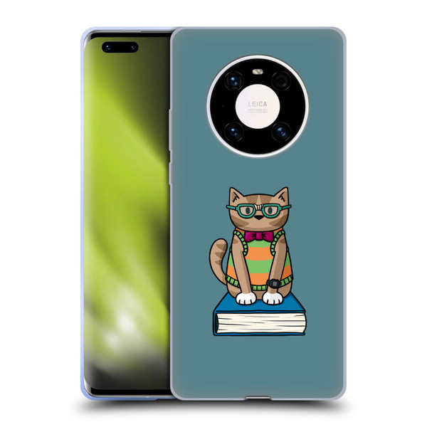Beth Wilson Doodlecats Nerd Soft Gel Case for Huawei Mate 40 Pro 5G