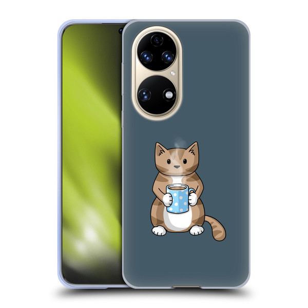 Beth Wilson Doodlecats Coffee Drinking Soft Gel Case for Huawei P50
